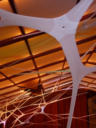 Neural networks, courtesy of  a lot of white pantyhose and even more creativity. 